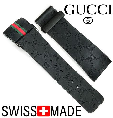 gucci watch bands rubber|gucci leather band replacement.